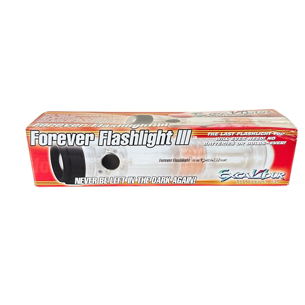 Excalibur Electronics Forever Flashlight III Shake Powered Clear 0015-F